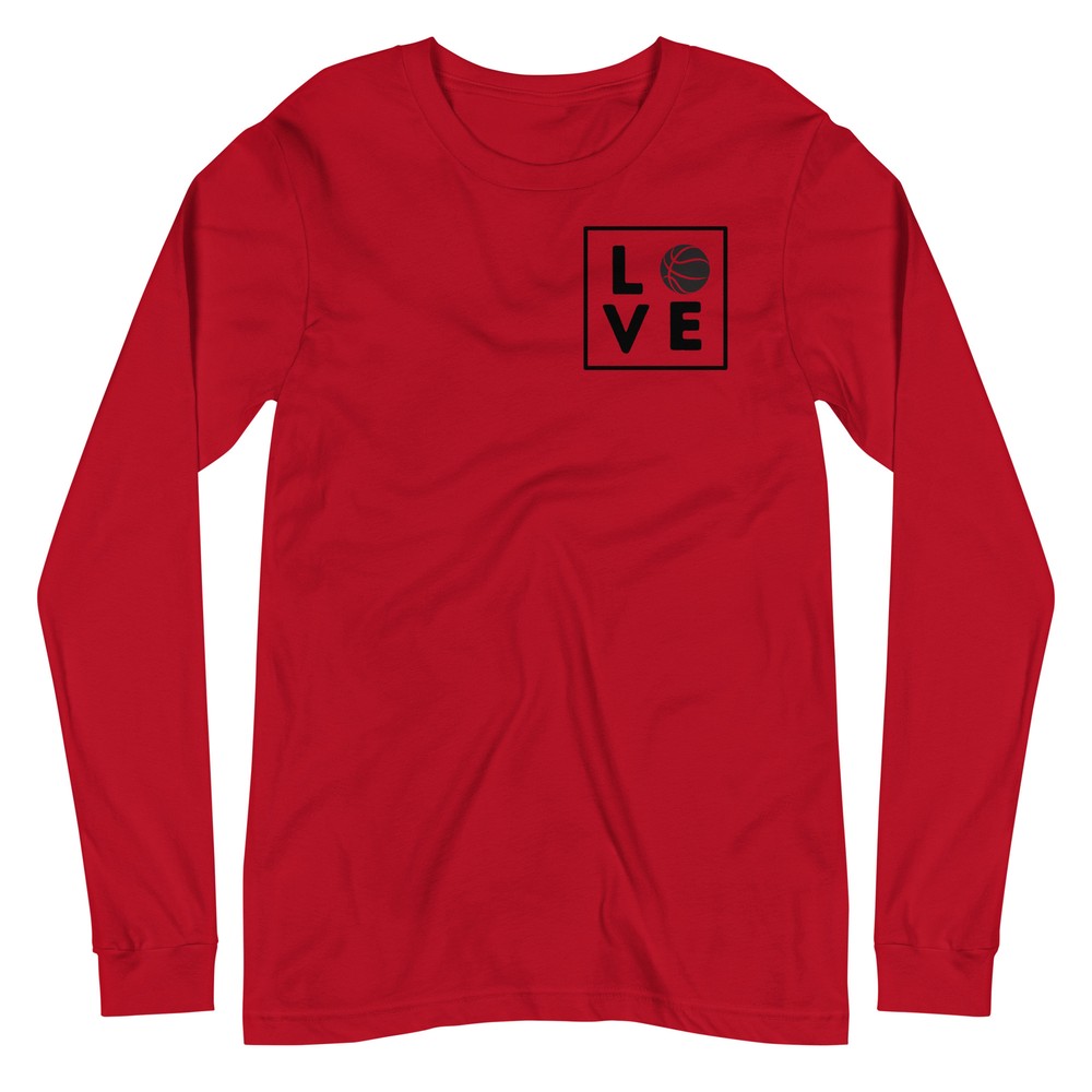 Love Basketball Warm-Up Unisex Long Sleeve Tee S,M,L,XL,2X