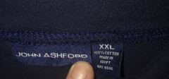 John Ashford Men’s Navy Blue Long Sleeve Turtleneck T-Shirt XXL 2XL 100% Cotton