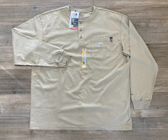 Carhartt Force FR Mens XL Desert Tan Flame Resistant Long Sleeve Cat2 Pocket
