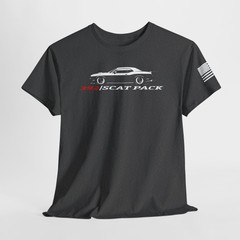 Challenger R/T Scat Pack T-Shirt 392 HEMI Patriotic Flag Sleeve – Sizes S-5XL