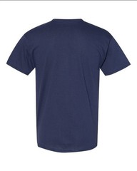 Hanes 5170 5XL EcoSmart Crewneck Short Sleeve Tee Pit to Pit 31″ Unisex Navy