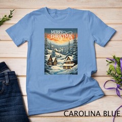 Christmas Church in the Mountains A Peaceful Scene #2 Funny Unisex T-shirt