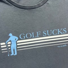 TravisMathew T-Shirt Mens M Gray Blue Golf Sucks Graphic Pima Cotton Streetwear