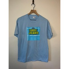Y2K Old Navy Famous Jeans Shirt Perfect Fit Blue Jean Promo Tee 2000s L Large
