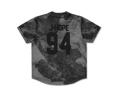 BTS J HOPE s/s t shirt GREY/BLACK JERSEY SIZE M