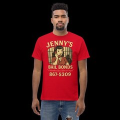 Jenny’s Bail Bonds 867-5309 Vintage Graphic Tee 5xl, 4xl, 3xl, 2xl, XL, L, M, S