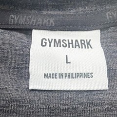 Gymshark Men’s Dark Gray Short Sleeve Logo T-Shirt Size L Crew Neck Knit