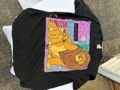Vintage Lion King Tshirt Simba Disney Shirt Graphic Black Movie Promo Fits XL