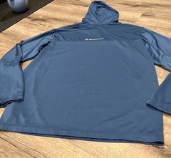 Habit Shirt Mens Medium Blue 40+ Solar Factor Hooded Long Sleeve Pullover