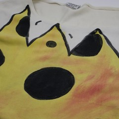 Vintage Bill Gian Hand Painted Wearable Art Shirt 1987 Oversized Dinosaur Crown