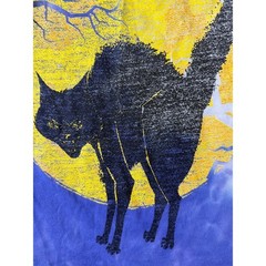 Disney Hocus Pocus Tie Dye Shirt Mens Medium Purple Black Binx Cat Halloween Tee