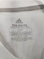 Adidas The GoTo Performance Tee Men’s White Graphic T Shirt Size SMALL ClimaLite