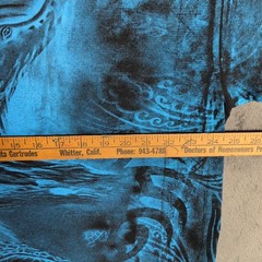 Ocean Whales Shirt Adult 2XL XXL Blue Graphic All Over Screen Print Mens