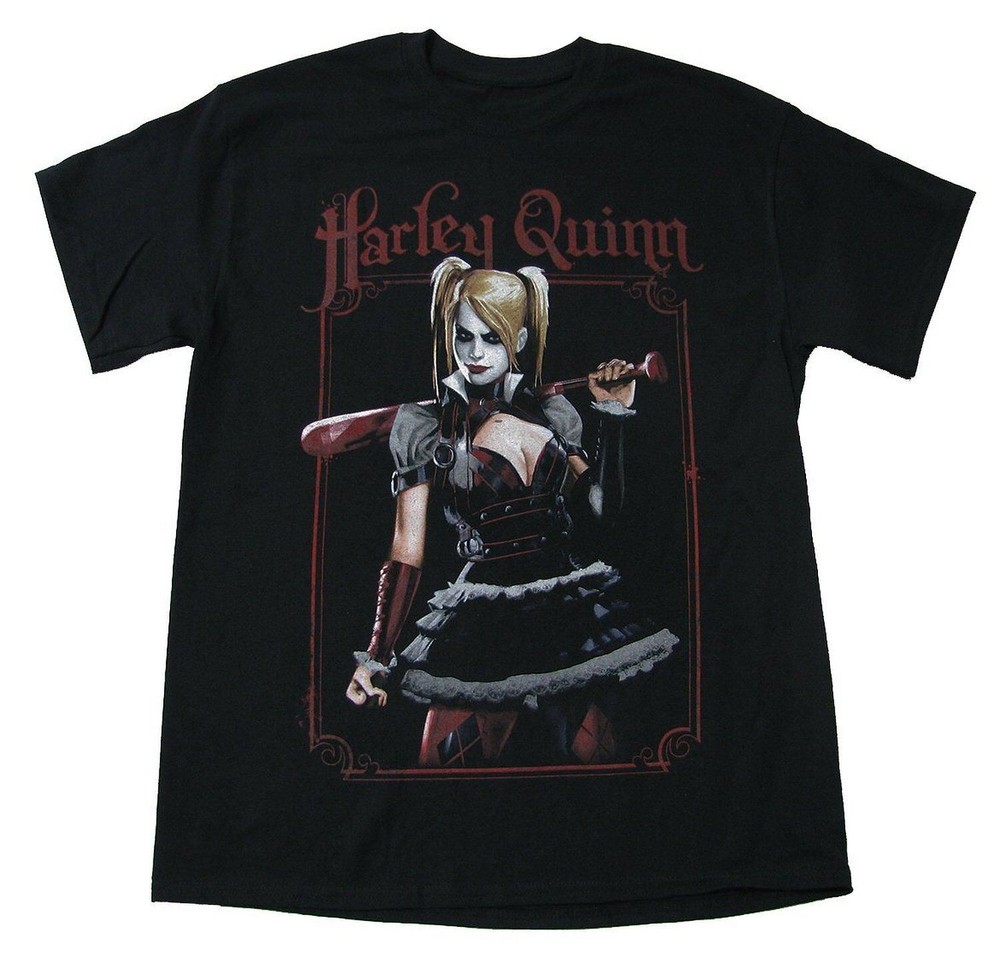 DC HARLEY QUINN BAT – Adult Licensed T-Shirt – Batman Joker – S-3XL