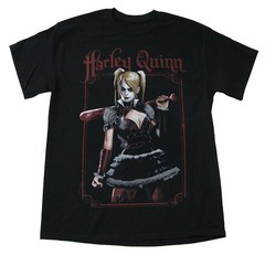 DC HARLEY QUINN BAT – Adult Licensed T-Shirt – Batman Joker – S-3XL