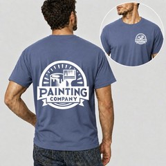 Men Personalised Work T Shirt Custom Trade Company Logo Painter Mechanic Plumber