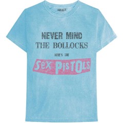 Sex Pistols – Never Mind The Bollocks – Distressed Mineral Wash Blue T-shirt