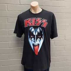 Vintage KISS T-Shirt Mens Size XL Heavy Metal Rock Music Tee The Roxx Single S