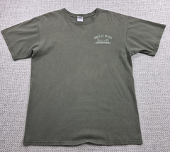 Anvil Shirt Mens Large Green Broken Spoke Saloon Vet Motorcycle Graphic Tee