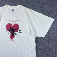 Vtg Sigma Phi Epsilon Men’s T-Shirt Bike-A-Thon Single Stitch USA 90’s Size XL