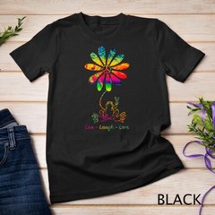 Peace Love Frog Hippie Flower Daisy Gift Unisex T-shirt
