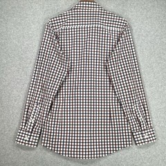 Mizzen Main Shirt M Trim Fit White Check Stretch Performance Long Sleeve Button