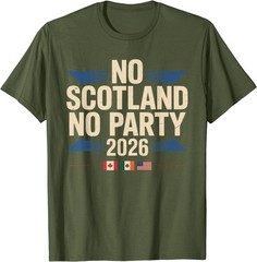 No Scotland No Party 2026 Retro Vintage T-Shirt