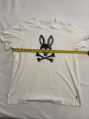Psycho Bunny Men’s Sz 7 White Serge Embroidered Graphic Tee Shirt
