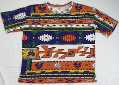 Vtg 90’s Southwestern T Shirt Tribal Streetwear All Over Print Rare USA Made