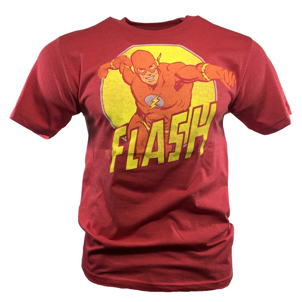 The Flash Men’s T-shirt Vintage StyleGraphic Tee DC Comics Universe Batman Comic