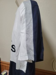 Mens ADIDAS NEW Two Tone Blue and White Shirt Short Sleeves Size Large Tall