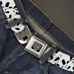 Seatbelt Belt – Panda Bear Stacked – 1.5″ Wide – 24-38 Inches in Length