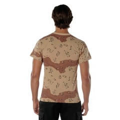 Rothco 6 Color Desert Camo T-Shirt Chocolate Chip Camo Cotton/Poly Tagless Shirt