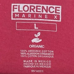 NEW! Florence Marine X Men’s Large Marine Exploration Maroon T-Shirt M14-1