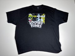 Looney Tunes T Shirt Men 4XL Black Bugs Bunny Marvin Martian Cartoon Graphic