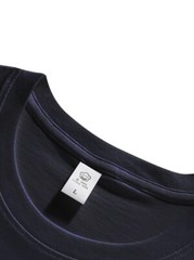 Men’s Classic Solid Plain Cotton Round Hem Scallop Essentials Tshirt S-2XL