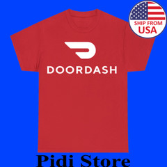 Doordash Food Delivery Driver Men’s Red T-Shirt Size S to 3XL