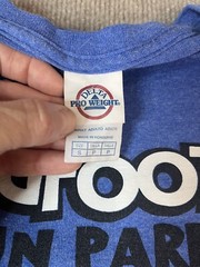 Adult S T Shirt Bigfoot Fun Park Rainbow Unicorn Believe Fantasy Blue Travel