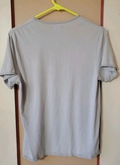 UNIFIED Gray Floral Cross Graphic Motif T Shirt Mens Sz Sm Designer Hand Crafted