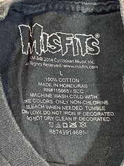 Misfits Men T Shirt Large Black Fiend Skull USA American Flag Tank Cut Off Arms