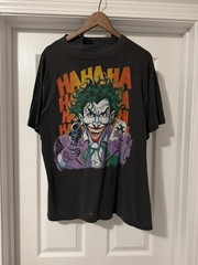 Vintage Joker T-Shirt Size XL 1989 Ha Ha Ha Batman Single Stitch USA DC Comics