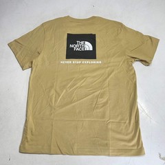 THE NORTH FACE Evolution Box NSE Regular Short Sleeve Shirt Men’s Sz L Khaki Sto