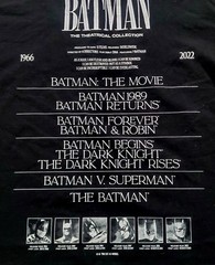 Batman The Theatrical Collection Double-Sided Embroidered T-Shirt~M~NEW W/ TAGS!