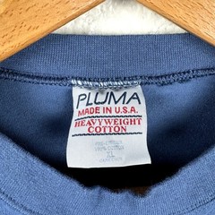 Vintage Pluma Shirt Sz XL Blue Heavyweight Cotton Short Sleeve Crewneck USA 90s