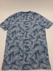 Express T-Shirt Men Small Blue AOP Floral Tee.#41144