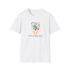Floral Heart Hands T-Shirt | Botanical Illustration, Caring Design