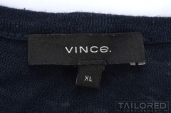VINCE Solid Blue 100% LINEN Mens Luxury Mens T-Shirt – XL