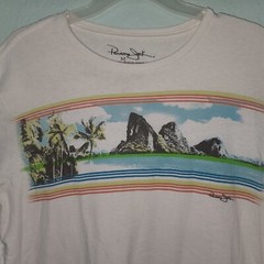 Panama Jack Tropical Island White T Shirt Sz Medium