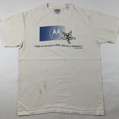 VTG Motorola Starfish T-Shirt Mens Medium Wireless Pager Beeper 90s Y2k