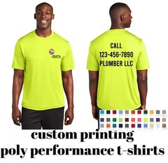 Ink Stitch Design Your Own Custom Logo Photo Texts Poly Performance Unisex Tees